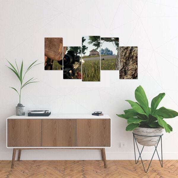 Quadro Decorativo Quarto Pubg Battleground 130x60 Pubg-03 - 5