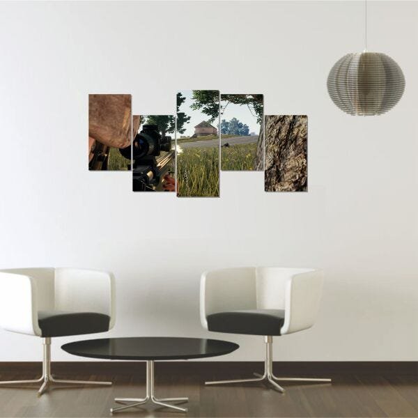 Quadro Decorativo Quarto Pubg Battleground 130x60 Pubg-03 - 1