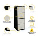 Ver imagem 3 de ARQUIVO 4 GAVETAS PANDIN MAXXI - NOGUEIRA/PRETO MX04LM