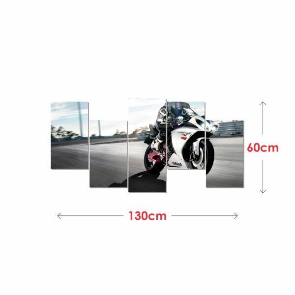 Quadro Decorativo Quarto Menino para Mecânica 130x60 Moto M-7 - 2