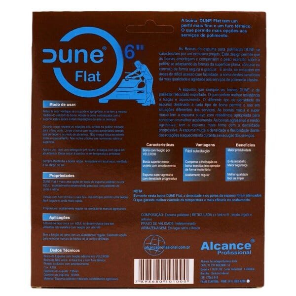 Boina de Espuma Azul Super Agressiva Dune Flat 6" Alcance - 4