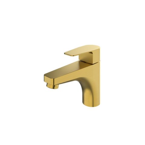 Misturador Monocomando para Lavatório Baixo - Dourado Escovado -led