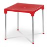 Mesa Quadrada Niquelart Colors Vermelha 70x70x72cm 390-5 - 1