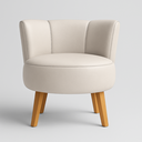 Ver imagem 2 de Kit 2 Poltronas para Sala Compacta Tecido Corano Luxo Estrutura Reforçada Pés em Madeira Natural