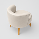Ver imagem 5 de Kit 2 Poltronas para Sala Compacta Tecido Corano Luxo Estrutura Reforçada Pés em Madeira Natural