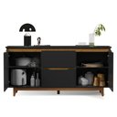 Ver imagem 3 de Aparador Buffet Sala Flow 2 Portas 2 Gavetas com Pés de Madeira - Rede Móveis