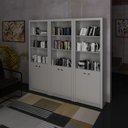 Ver imagem 2 de Conjunto de Armários para Escritório Branco Tecnomobili