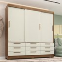 Ver imagem 1 de Guarda-roupa Casal 3 Portas de Correr 9 Gavetas 194,40cm Morretes Santos Andirá