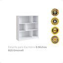 Ver imagem 2 de Estante para Escritório 6 Nichos B25 Emovell:branco
