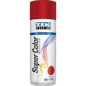 Tinta Spray Metálico Vermelho 350ml 250g - Tekbond