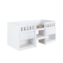 Ver imagem 4 de Cama Multifuncional Infantil Solteiro com 2 Portas 2 Nichos CI6080 78x188cm Branco - Art In Móveis