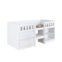 Ver imagem 5 de Cama Multifuncional Infantil Solteiro com 2 Portas 2 Nichos CI6080 78x188cm Branco - Art In Móveis