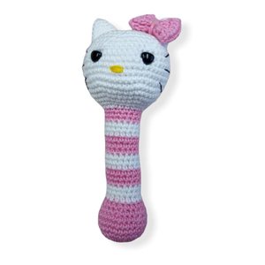 Chocalho para Bebê Amigurumi Gatinha - Novelando