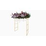 Gazebo Telado Dourado + Esteira de Palha Taboa para Decorar Jardins com Flores, 300cm Portátil e Des - 4