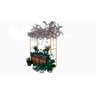 Gazebo Telado Dourado + Esteira de Palha Taboa para Decorar Jardins com Flores, 300cm Portátil e Des - 2