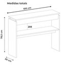 Ver imagem 3 de Buffet Aparador 1 Prateleira 100 Cm Preto Arly