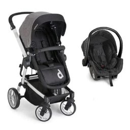 Carrinho De Bebê Zolly Preto E bebê Conforto Cocoon - Dzieco - 1