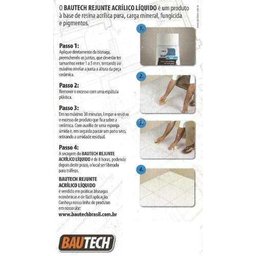Rejunte Acrílico Líquido Bautech Branco 470 Gramas - 4