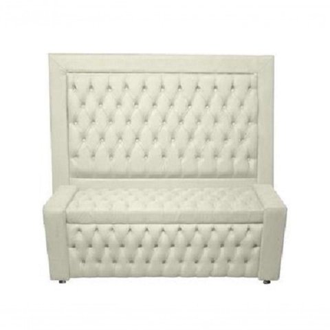 Kit Cabeceira de Cama Box e Calçadeira Baú Retro Capitonê Botão Encapados Casal 140 Cm Suede
