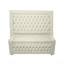 Ver imagem 1 de Kit Cabeceira de Cama Box e Calçadeira Baú Retro Capitonê Botão Encapados Casal 140 Cm Suede