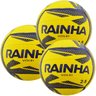 Kit com 3 Bolas de Vôlei Rainha Vl 2.5 - Único - Amarelo / Azul - 1