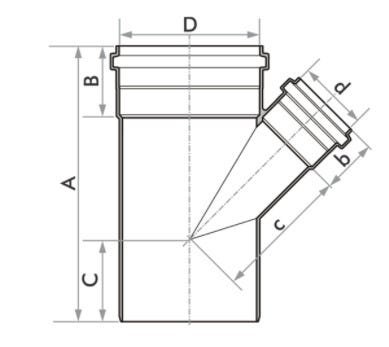 Junção de Redução Esgoto Fortlev 100mm (4") x 50mm (2") " - 2