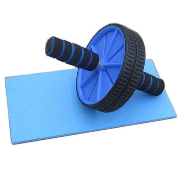 Rolo Roda Abdominal Exercicio Azul Academia Musculação - 2