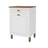 Balcão de Cozinha 60cm 1 Porta 1 Gaveta Roma Branco - 2