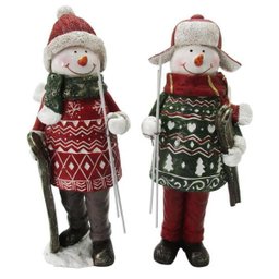 Jogo 2 Bonecos De Neve 24Cm - 1