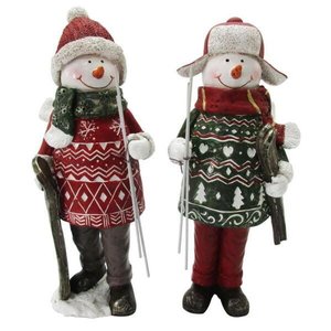 Jogo 2 Bonecos De Neve 24Cm