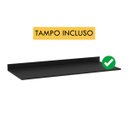 Ver imagem 4 de Balcão Gabinete 100cm com Tampo 2 Gavetas Esmeralda Mdp Preto