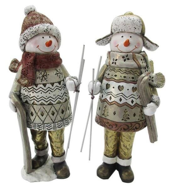 Jogo 2 Bonecos de Neve 24cm - 1