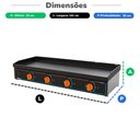 Ver imagem 5 de Chapa Bifeteira Profissional Deguste Luxo 6,35mm Elétrica 140cm CE140N New 220V - Venâncio 78421