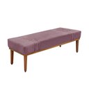 Ver imagem 1 de Calçadeira Recamier Casal King 195cm Cléo Veludo Roxo