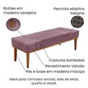 Ver imagem 3 de Calçadeira Recamier Casal King 195cm Cléo Veludo Roxo