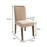 Sala de Jantar Mesa Clara 1,80m Vidro Temperado com 6 Cadeiras Clarice - Savana/Off White/Nude - 7
