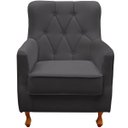 Ver imagem 5 de Kit 2 Poltronas para Sala Decorativas C/ Capitonê Carrara Veludo Cinza