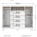 Ver imagem 4 de Cômoda Para Quarto 2 Portas 4 Gavetas Master Branco - Santos Andirá
