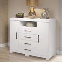 Ver imagem 2 de Cômoda Para Quarto 2 Portas 4 Gavetas Master Branco - Santos Andirá