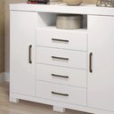 Ver imagem 3 de Cômoda Para Quarto 2 Portas 4 Gavetas Master Branco - Santos Andirá