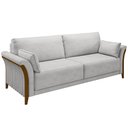 Ver imagem 1 de Sofá Decorativo 3 Lugares 222cm Market Veludo Cinza - Gran Belo
