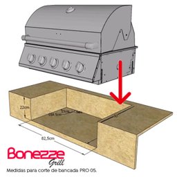 Churrasqueira à Gás Embutir Bonezze Pro 5 - Gás Natural - 6