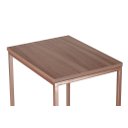Ver imagem 4 de Mesa com Tampo de Madeira de 40cm X 30cm (60cm) de Altura em Ferro Pintado de Cobre Stainless