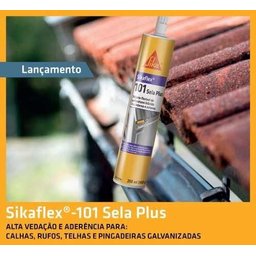 Sikaflex 101 Plus Selante Adesivo Flexível Veda Calha Cinza - 6