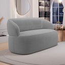 Ver imagem 2 de Sofá Orgânico 02 Lugares Living Glee 140cm Bouclê Cinza - Desk Design