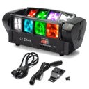 Ver imagem 1 de Mini Moving Spider Beam 8Leds De 5W Rgbw Dmx