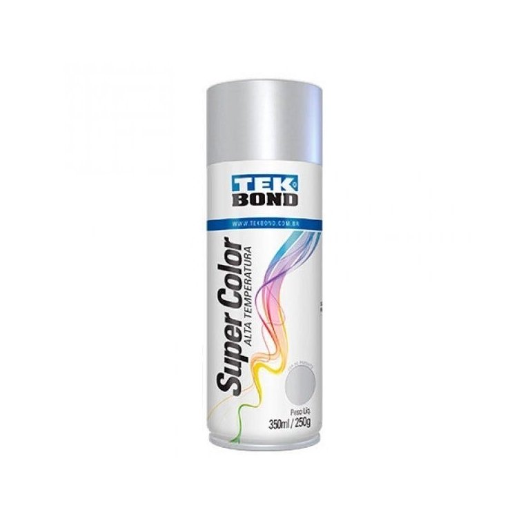 SPRAY SUPER COLOR ALTA TEMPERATURA ALUMÍNIO 350 ML / 250 G TEKBOND