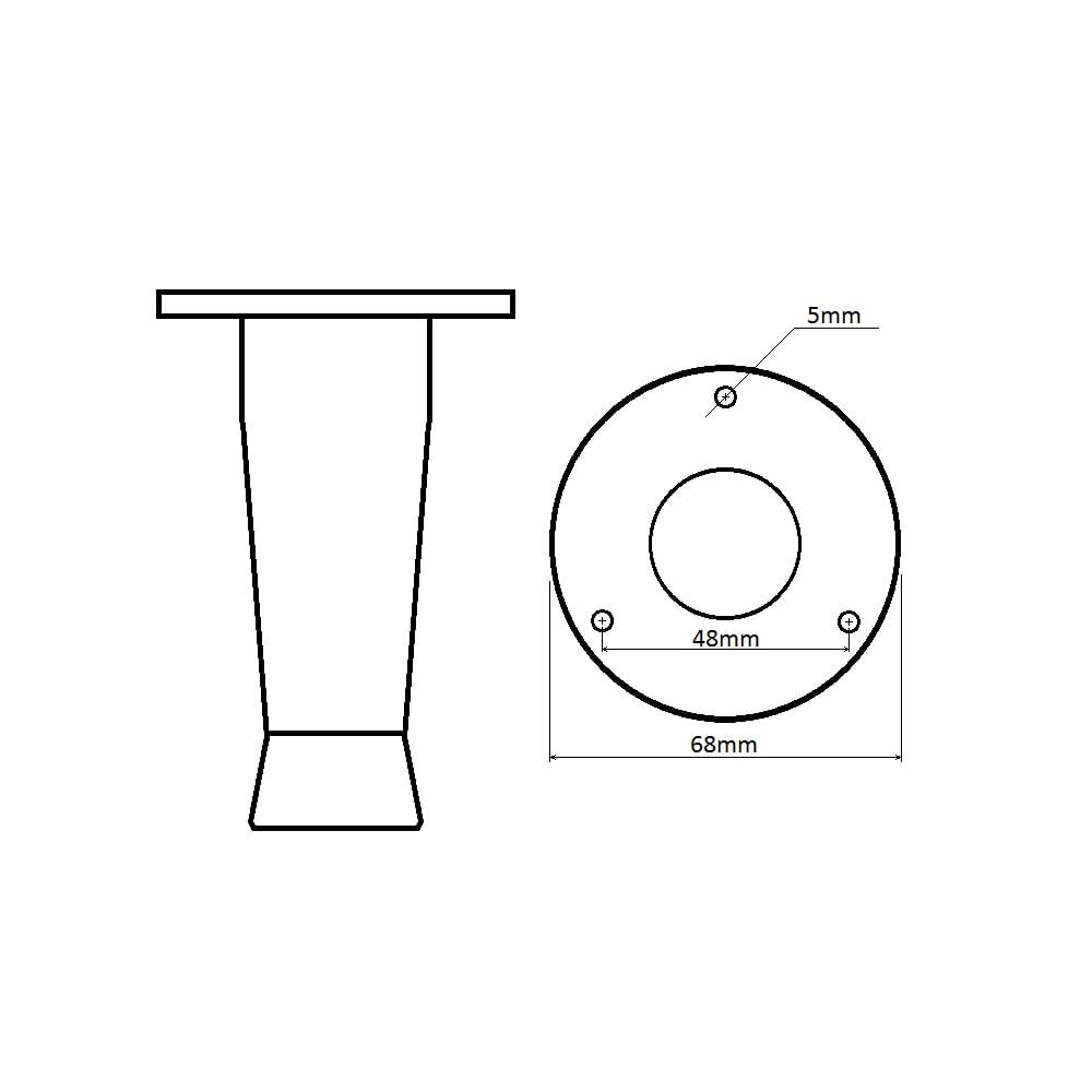 Pé Regulável para Móveis 130mm (300kg) Alumínio Polido Metali 01 Unidade - 2