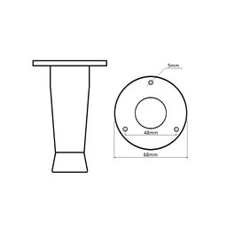 Pé Regulável para Móveis 130mm (300kg) Alumínio Polido Metali 01 Unidade - 2