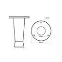 Ver imagem 2 de Pé Regulável para Móveis 130mm (300kg) Alumínio Polido Metali 01 Unidade